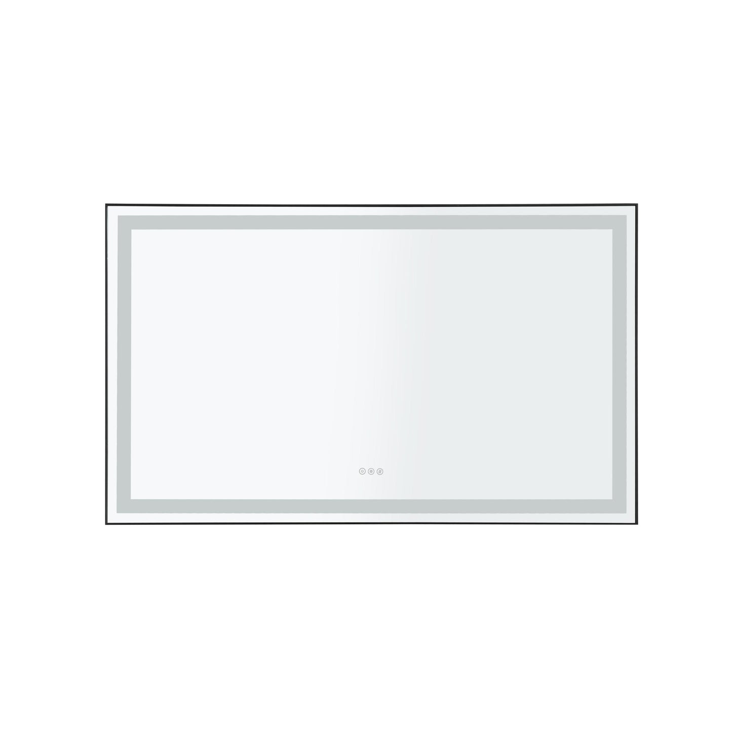 84in. W x48 in. H Framed LED Single Bathroom Vanity Mirror in Polished Crystal  Bathroom Vanity LED Mirror with 3 Color Lights Mirror for Bathroom Wall