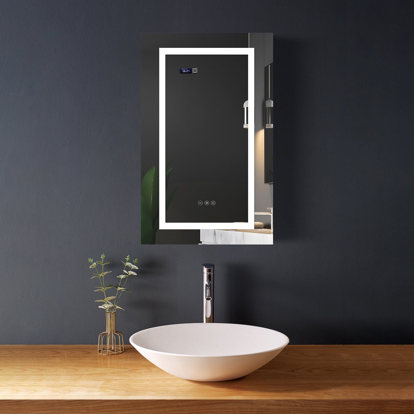 2032 Bathroom LED mirror Anti- fog mirror with button  Medicine Cabinet