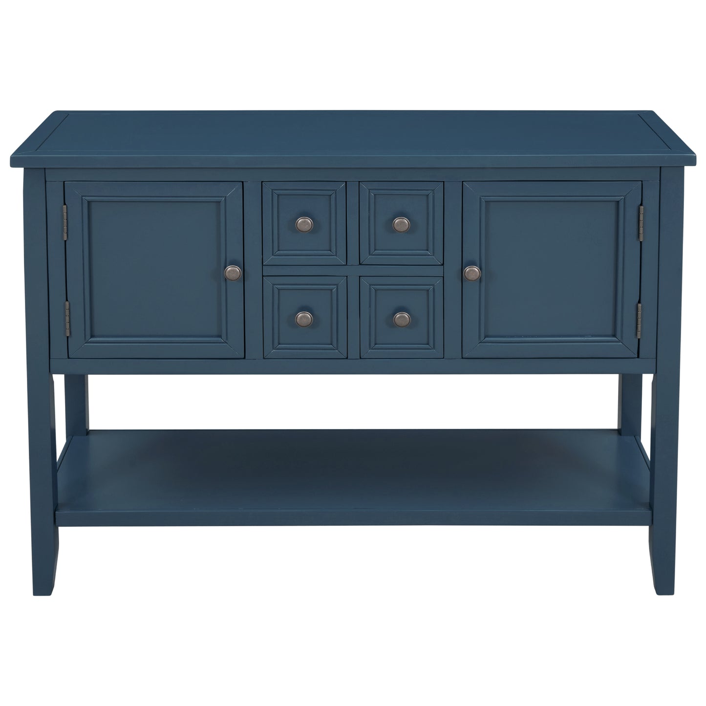 TREXM  Cambridge Series Buffet Sideboard Console Table with Bottom Shelf (Light Navy)