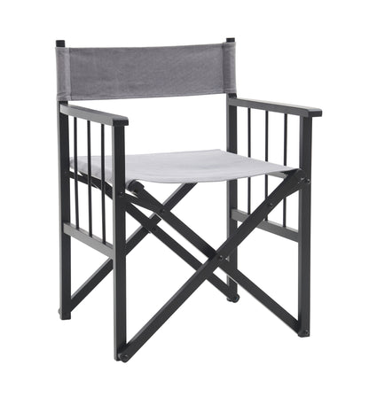 Outdoor portable leisure chair folding arm chair modern comfortable leisure folding chair（light grey)