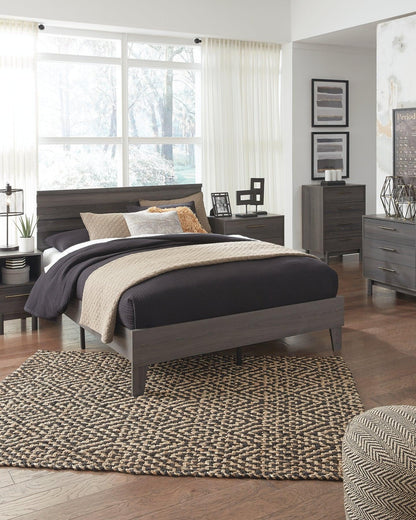 Ashley Brymont Dark Gray Contemporary Full Panel Platform Bed EB1011B2