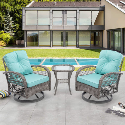 3pcs Outdoor Furniture Modern Wicker set