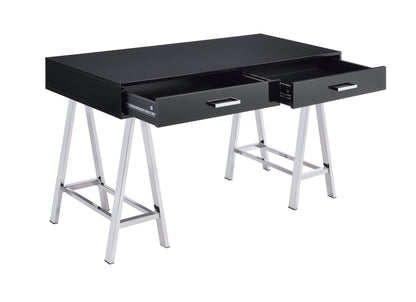 ACME Coleen Desk, Black High Gloss & Chrome 92227