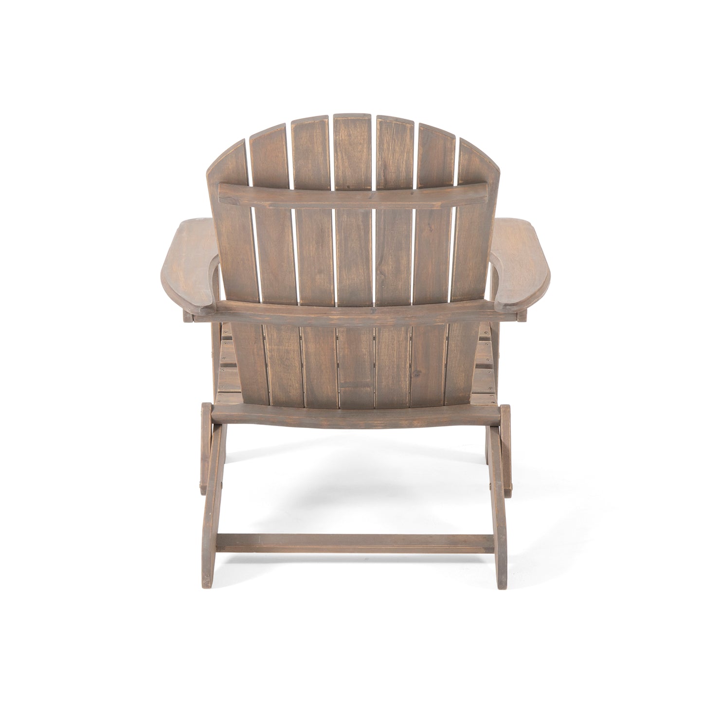 Milan Outdoor Acacia Folding Gray Adirondack Chair