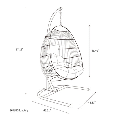 EGG SHAPE SWING CHAIR PATIO GRADEN HOME