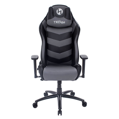 Techni Sport TS-61 Ergonomic High Back Racer Style Video Gaming Chair, Grey/Black