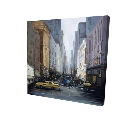 In the city - 12x12 Print on canvas