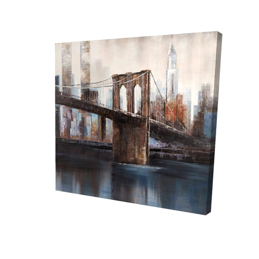 Urban brooklyn bridge - 08x08 Print on canvas