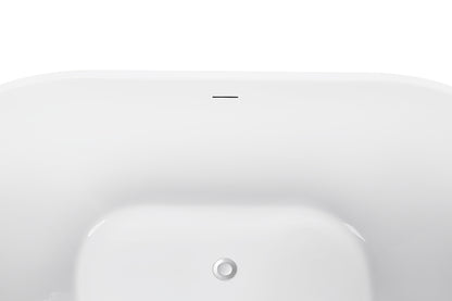 70" 100% Acrylic Freestanding Bathtub，Contemporary Soaking Tub，white Bathtub