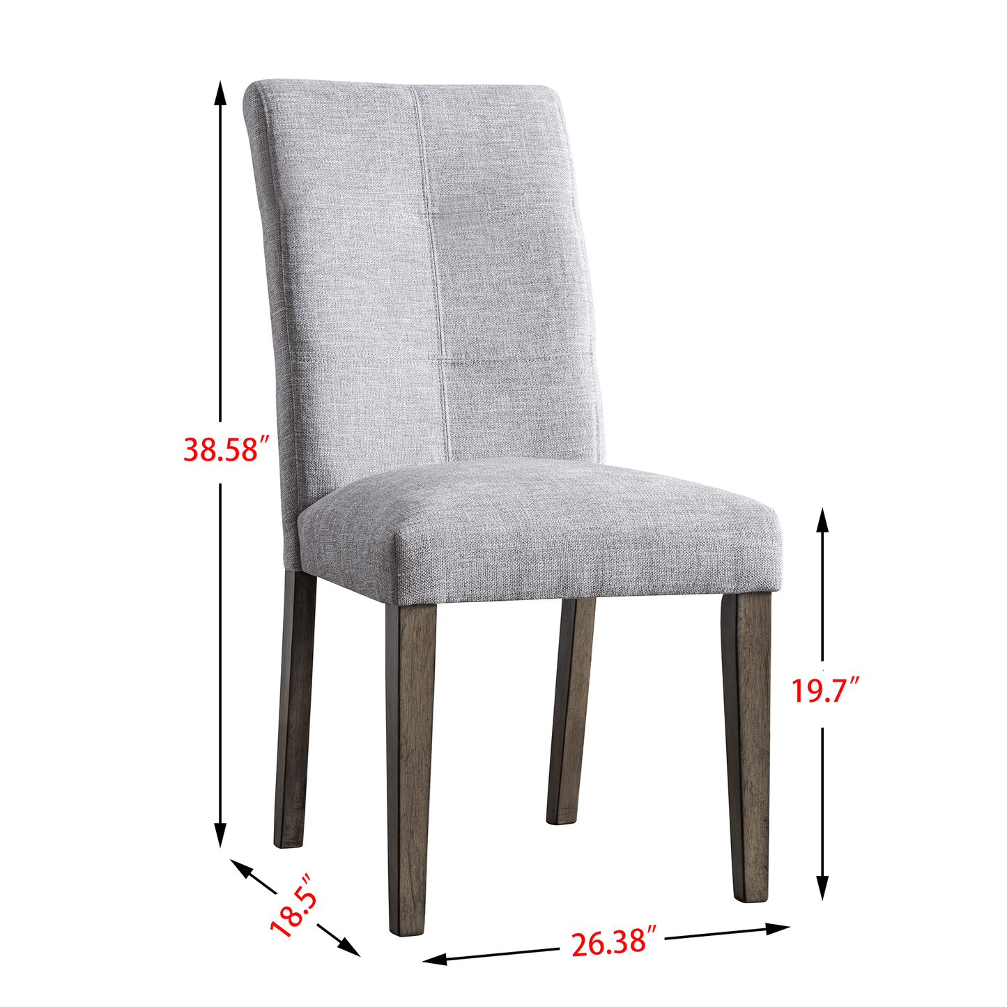 Side Chair Dining Chairs for Dining Room Light Grey (Set of 2)