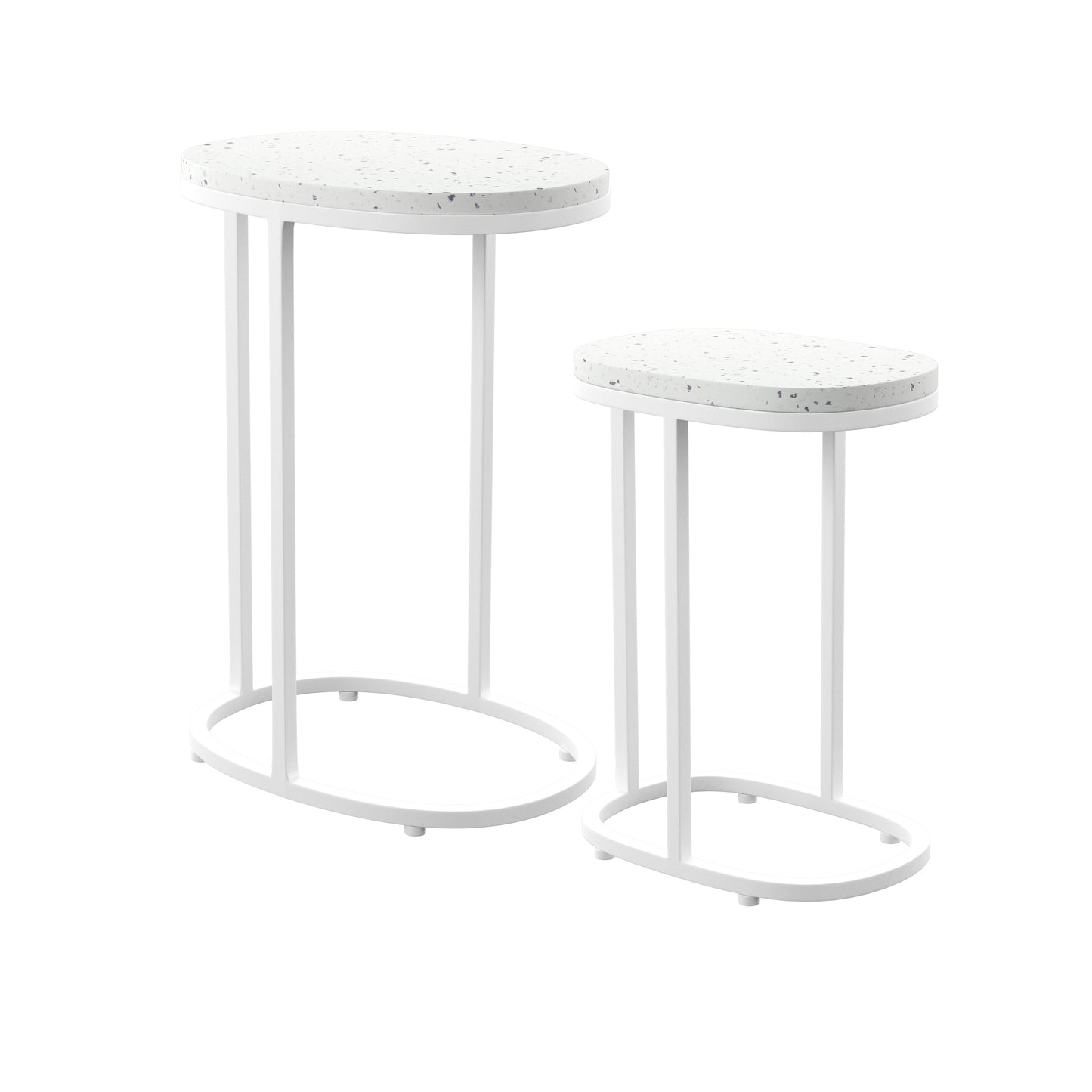 Vicanno Terrazzo Outdoor Nesting Tables – 2pc Set