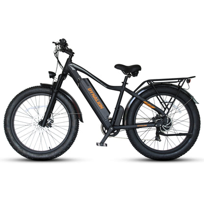 Dynalion Electric Bike Adults 26" Fat Wide Tire 48V16Ah Li-ion Battery 750W Motor Front and Rear Disc Brake Shimano 7-Speed Derailleur Mountain Ebike UL Certified