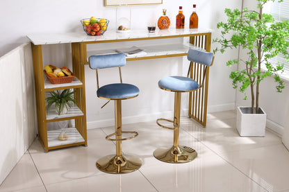 Bar Stools with Back and Footrest Counter Height Dining Chairs  2pcs/ctn