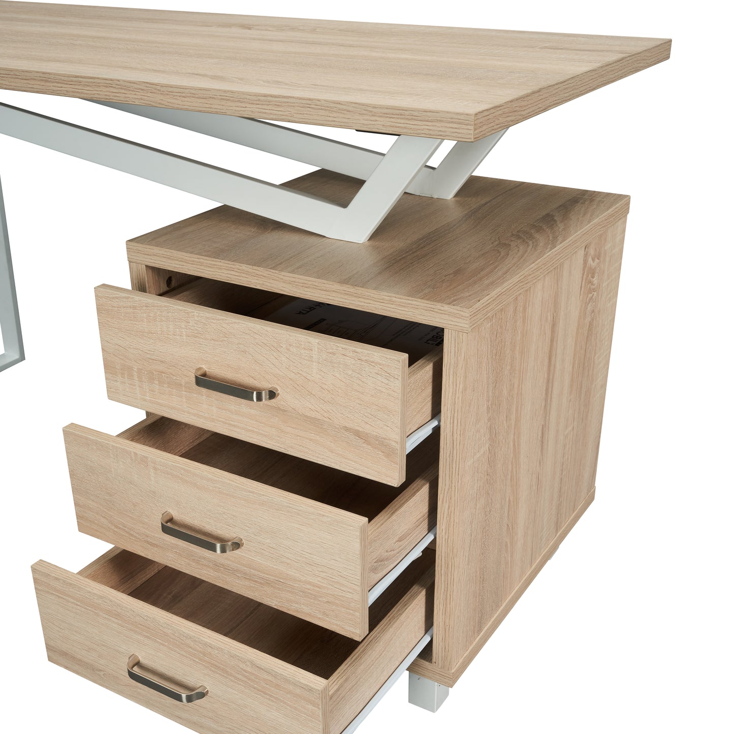 Techni Mobili Modern Design Computer Desk with Storage, Sand