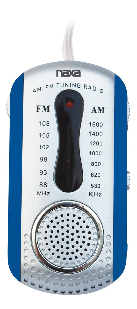 AM/FM Mini Pocket Radio with Built-In Speaker Blue by VYSN
