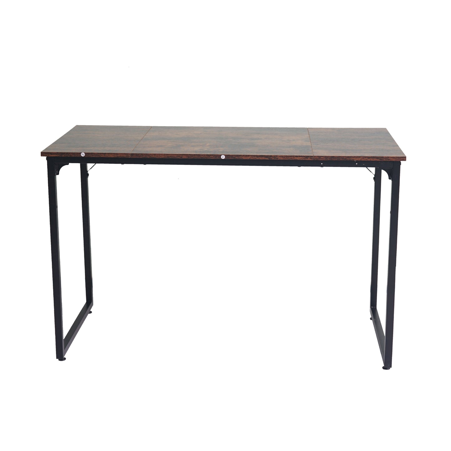 Computer Desk Without Storage Shelf-Rustic Brown, Middle