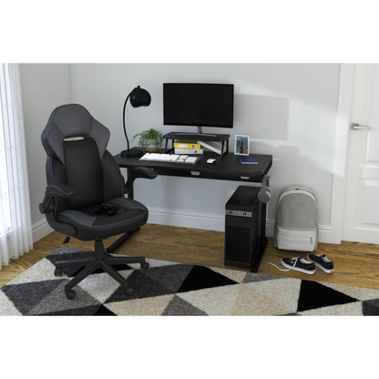 Ashley Lynxtyn 48" Black Contemporary Home Office Desk H400-111