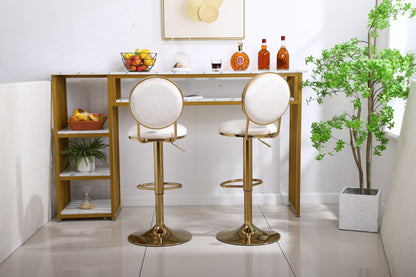 Bar Stools with Back and Footrest Counter Height Dining Chairs  2pcs/ctn