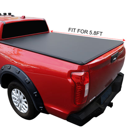 5.8\' Bed Soft Roll-Up Tonneau Cover Pickup For 2004-07 Silverado Sierra 1500