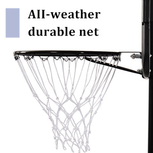 Portable Basketball Hoop & Goal with Vertical Jump Measurement, Outdoor Basketball System with 6.6-10ft Height Adjustment for Youth, Adults