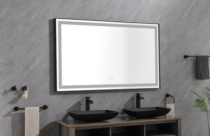 LTL needs to consult the warehouse address72*48 LED Lighted Bathroom Wall Mounted Mirror with High Lumen+Anti-Fog Separately Control