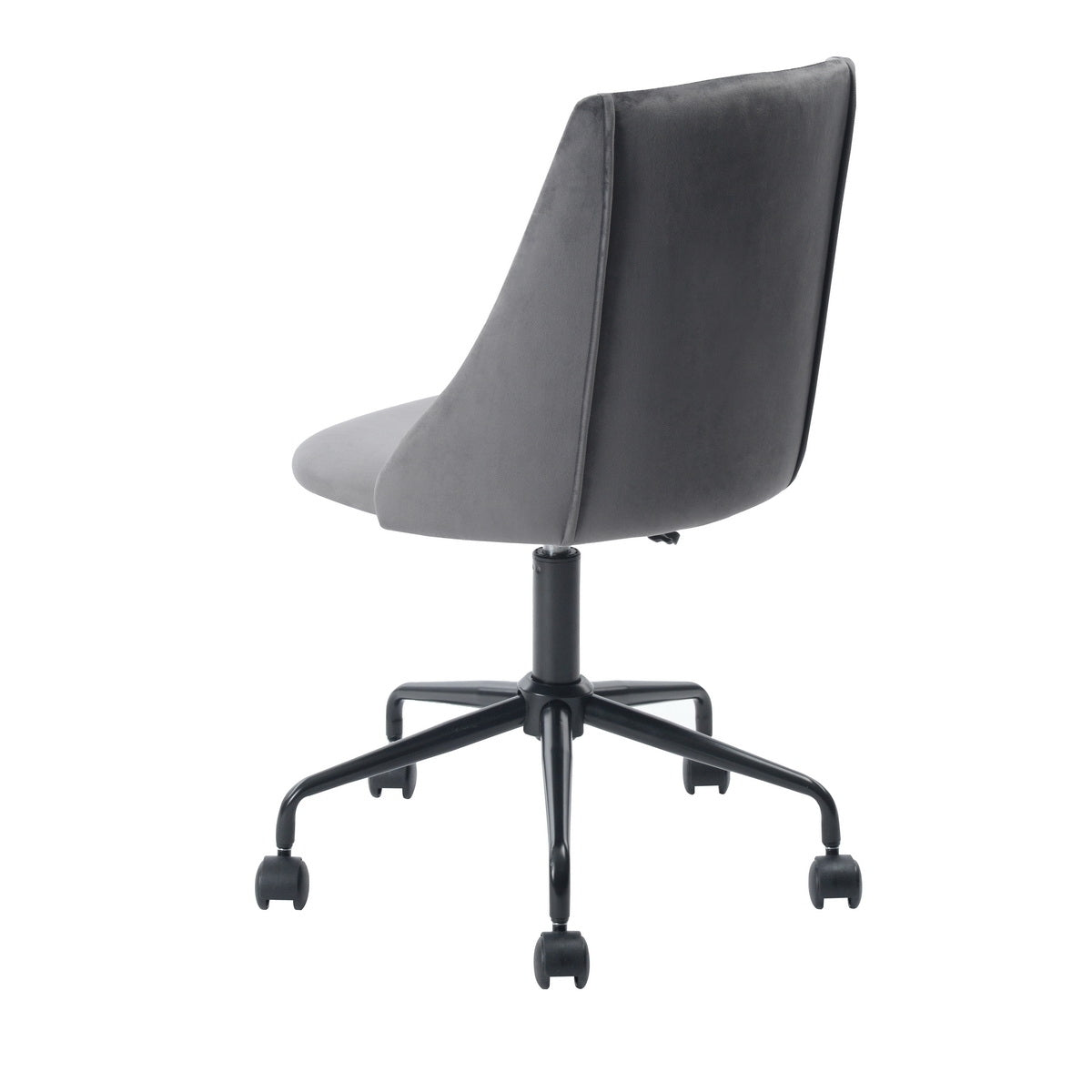 Velvet Upholstered Task Chair/ Home Office Chair - Grey