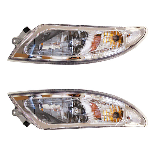 LEAVAN Headlight Headlamp LH Left RH Right Pair for International 4200 4300 4900