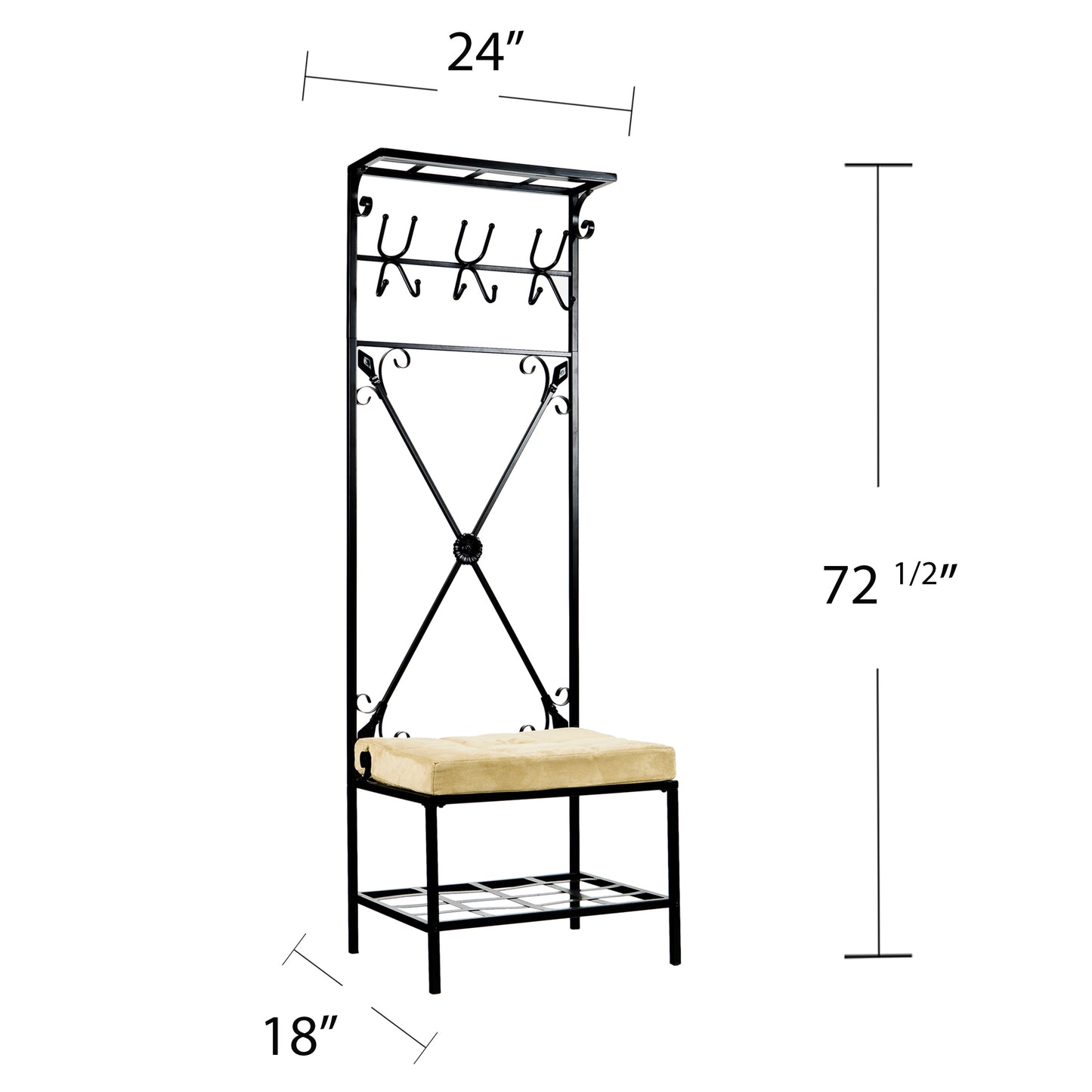 Dovanti Entryway Storage Rack / Bench Seat