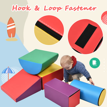 Soft Climb and Crawl Foam Playset, Safe Soft Foam Nugget Shapes Block for Infants, Preschools, Toddlers, Kids Crawling and Climbing Indoor Active Stacking Play Structure