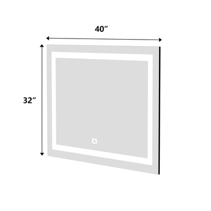 Bathroom Vanity LED Lighted Mirror-32x40in