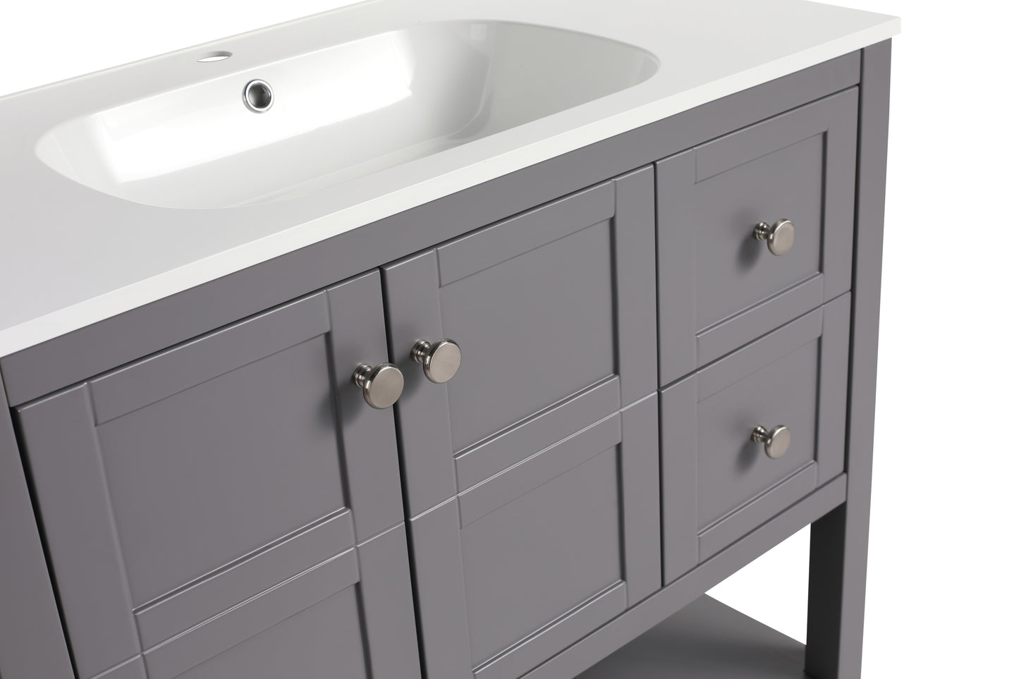 Bathroom Vanity With Soft Close Drawers and Gel Basin,36x18