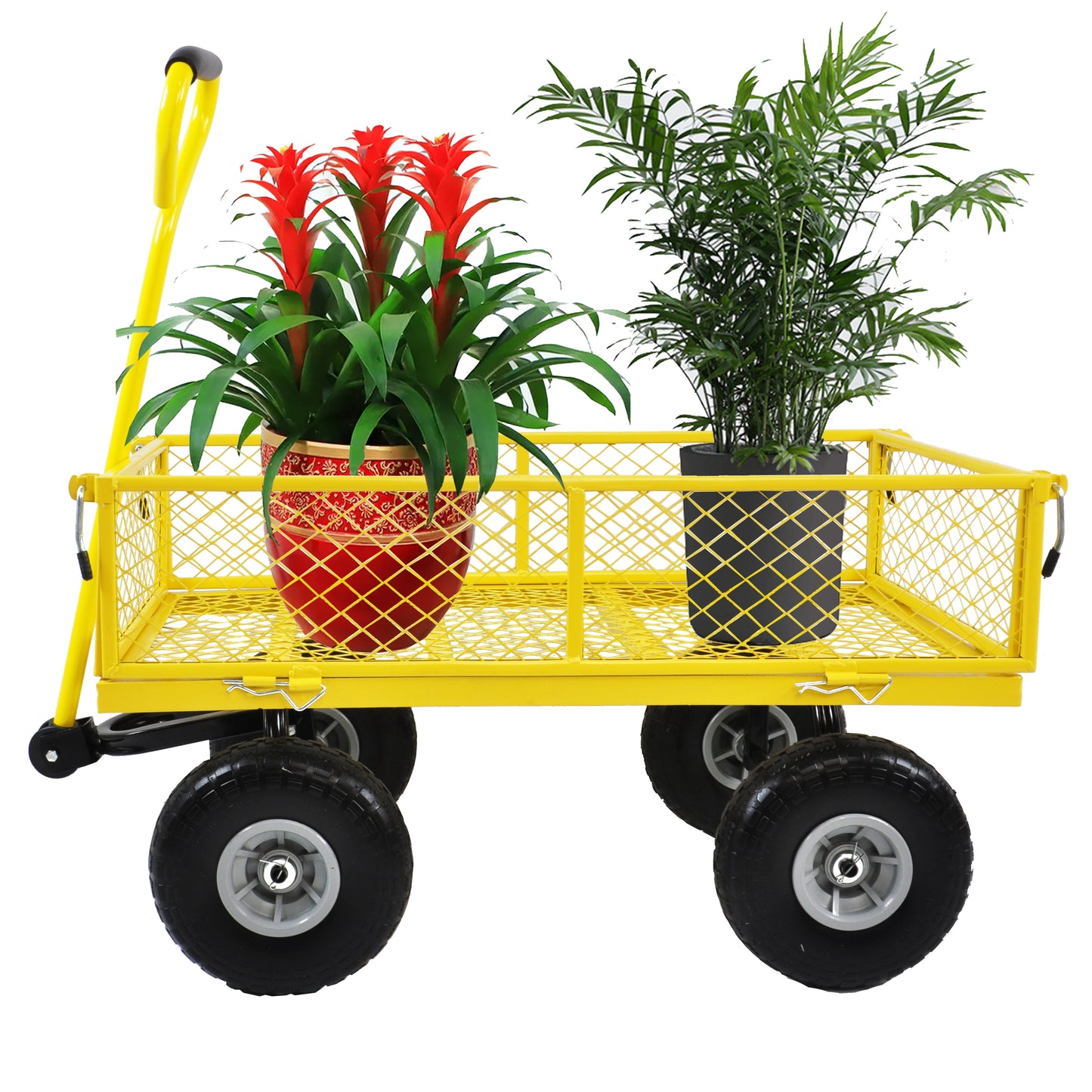 Tool truck, truck, garden truck, truck, easier to transport firewood, PU wheel (yellow)