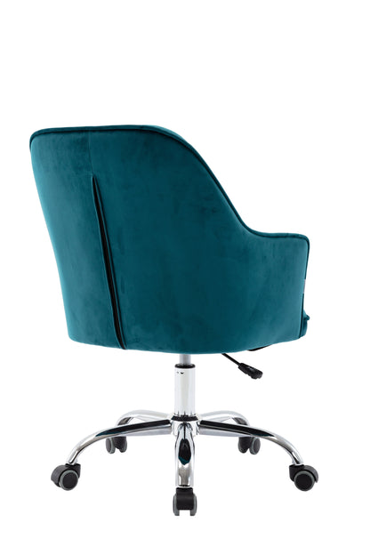 COOLMORE Velvet Swivel Shell Chair for Living Room, Office chair  Modern Leisure Arm Chair LAKE  BLUE