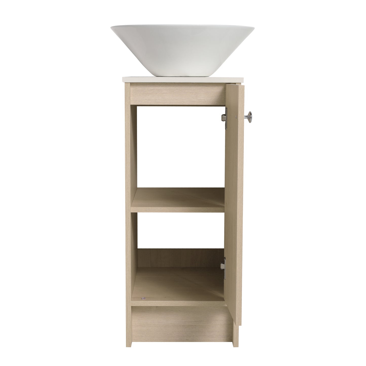 13" Bathroom Vanity with Sink, Freestanding Bathroom Vanity with Soft Close Door and Shelf（Top：BAB217MOWH）