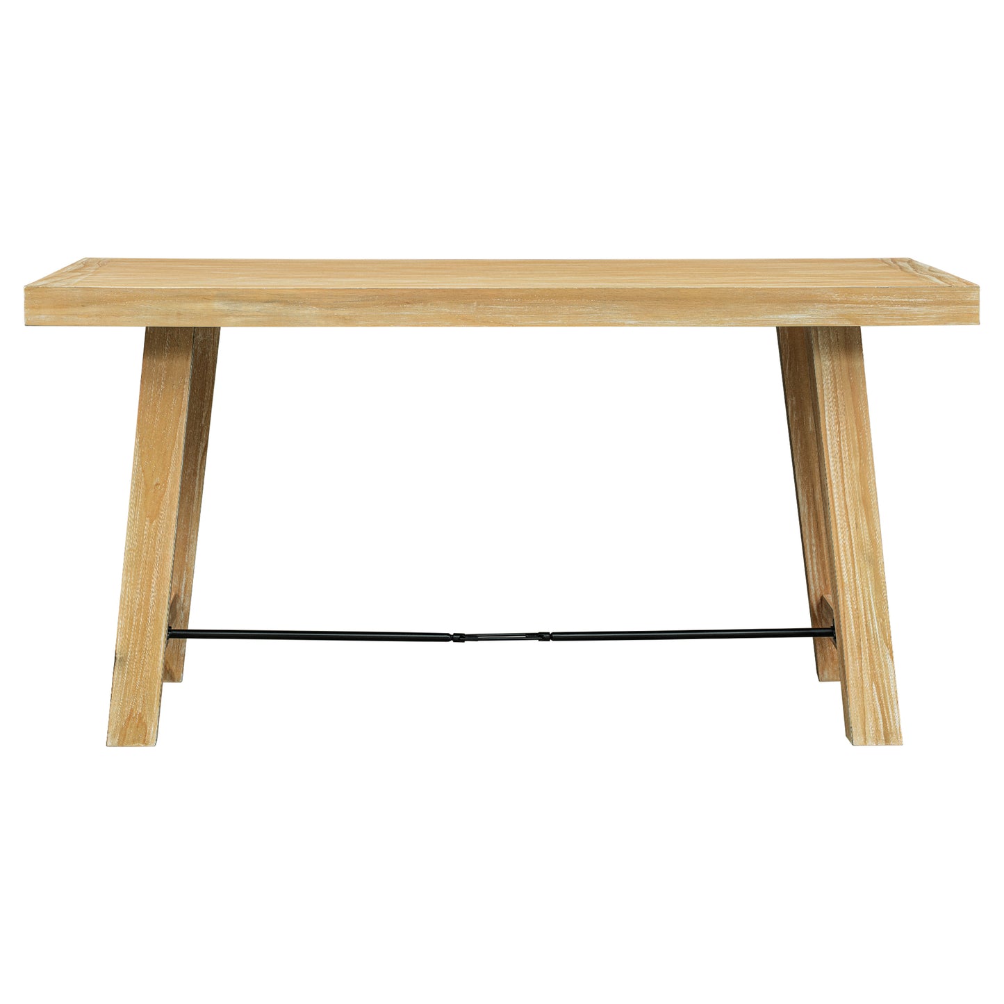 TREXM Wood Dining Table Kitchen Furniture Rectangular Table, Seats up to 6 (Natural Wood Wash)