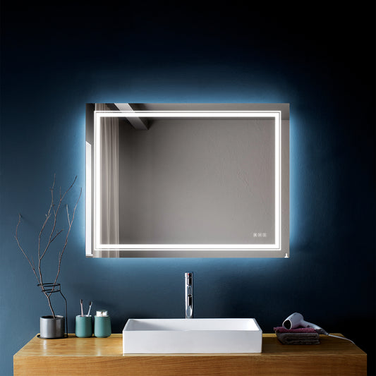 3648inch  Bathroom LED mirror Anti- fog mirror with button