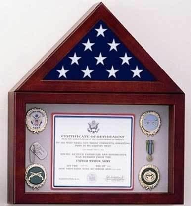 Flags Connections Flag Display Case with a Shadow Box by The Military Gift Store