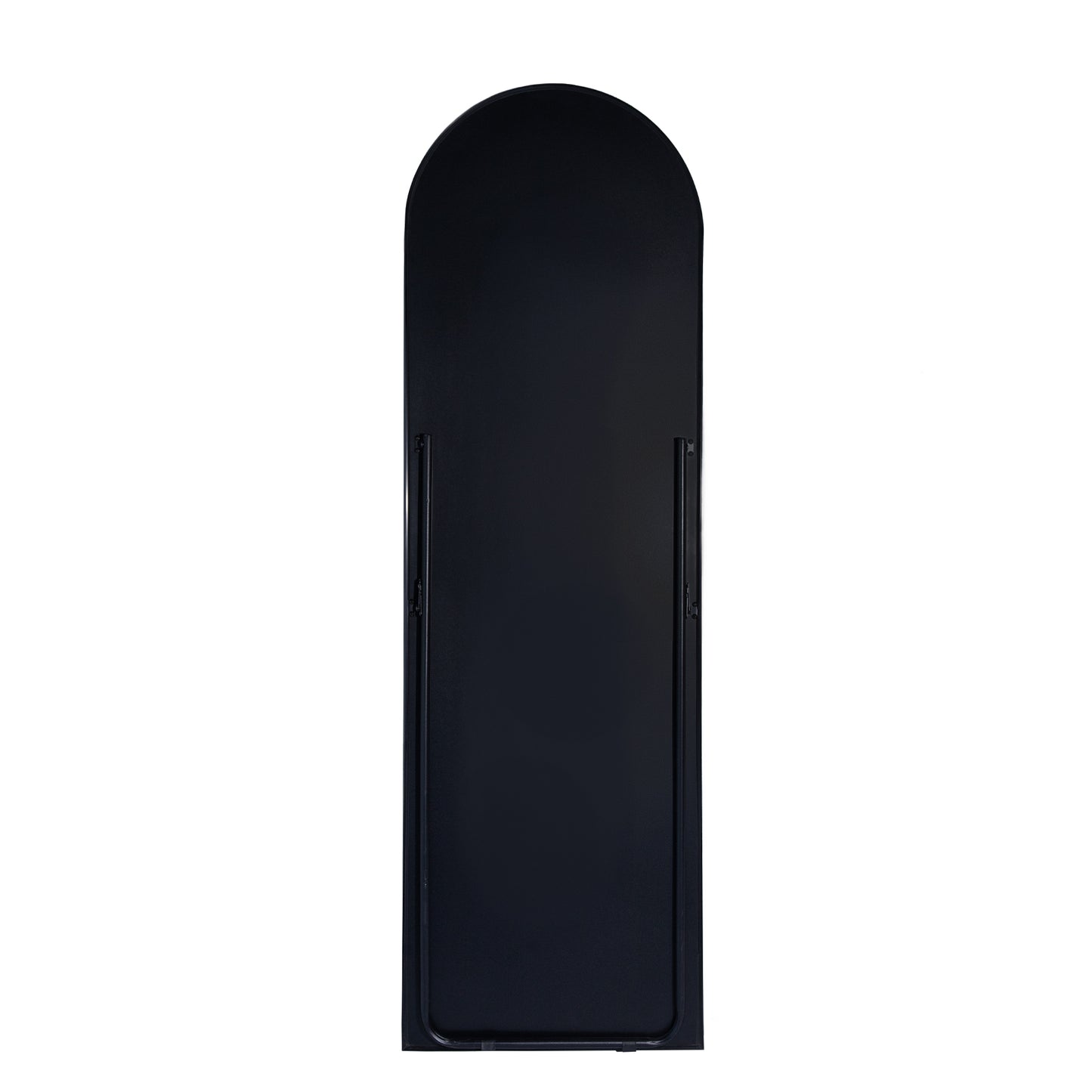 Full Length Wall Mirror - 63” x 20” Arched Free Standing Body Mirror , Black Metal Framed Large Floor Mirror for Bedroom, Modern Stand Up / Leaning Mirror