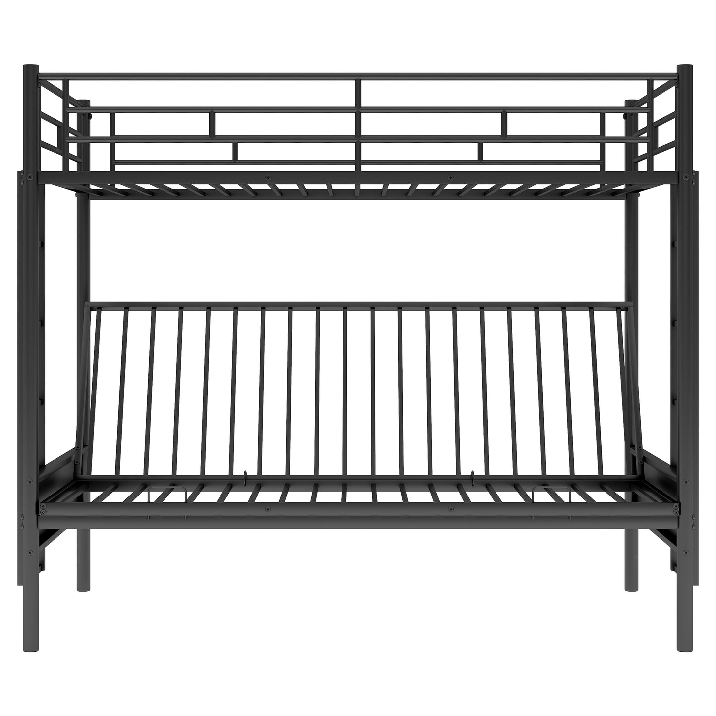 Twin over Full Metal Bunk Bed, Multi-Function,Black(OLD SKU:MF193079AAB)