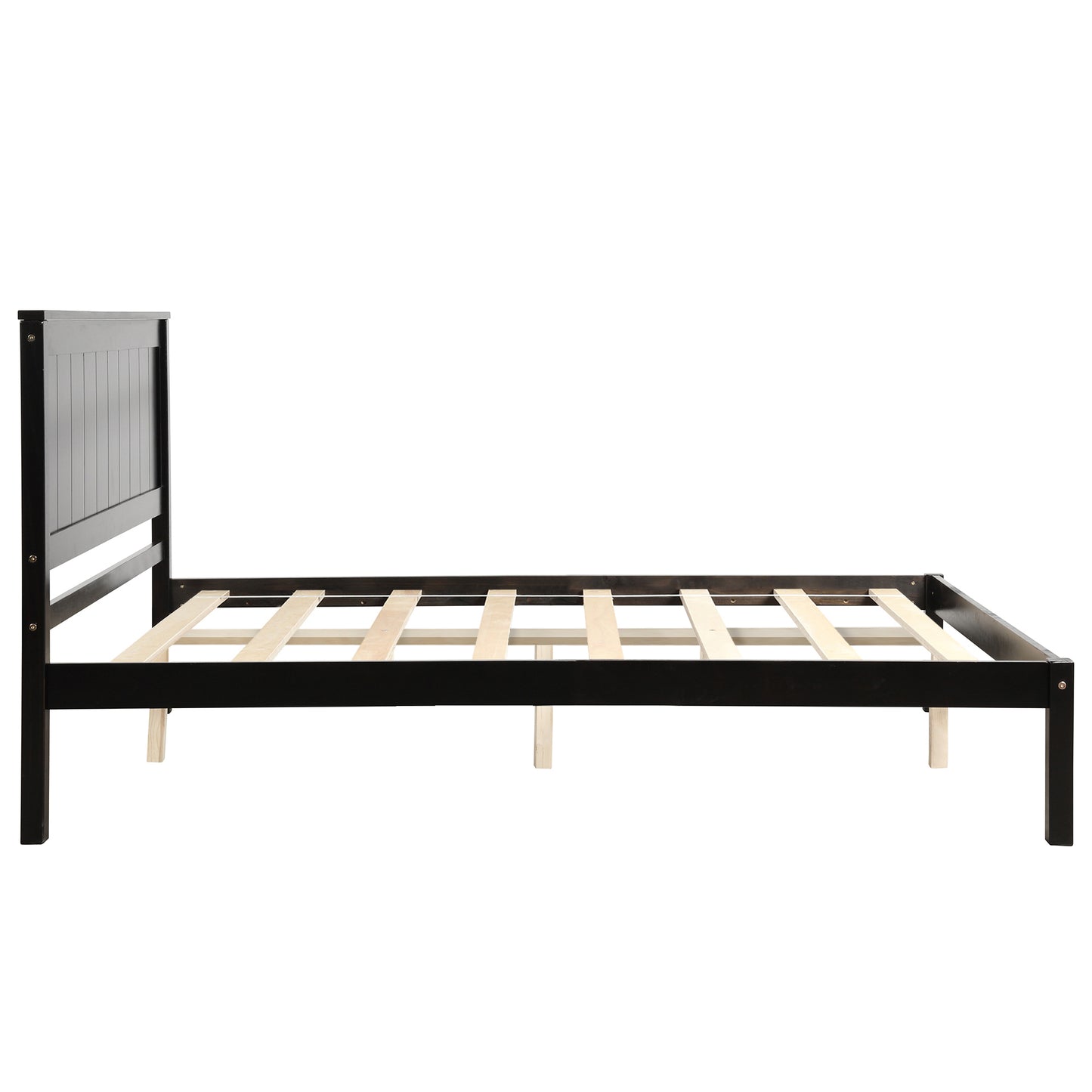 Platform Bed Frame with Headboard , Wood Slat Support , No Box Spring Needed ,Full,Espresso(OLD SKU:WF191419AAP)