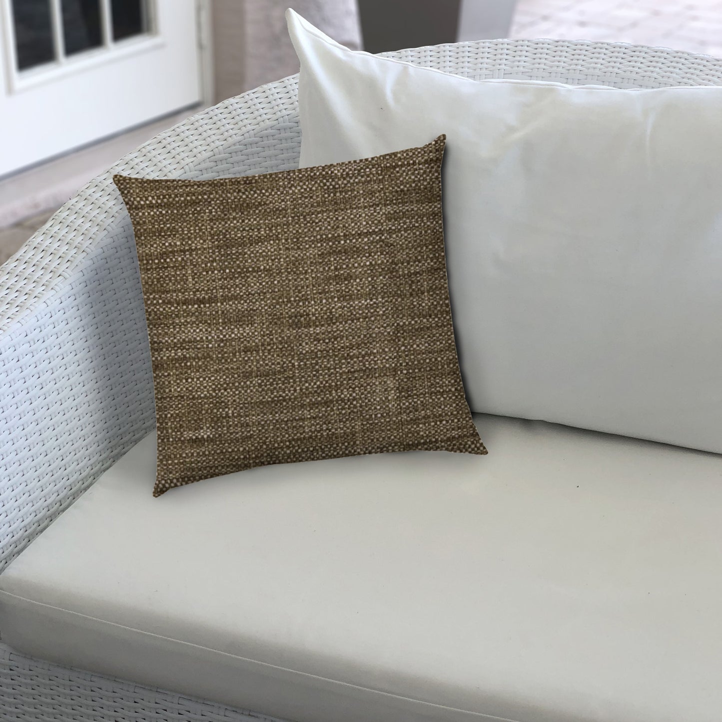 BOHO SEA Brown Indoor/Outdoor Pillow - Sewn Closure