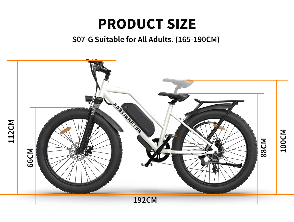 26" 750W Electric Bike Fat Tire P7 48V 13AH Removable Lithium Battery for Adults Girls with Detachable Rear Rack Fender(White)