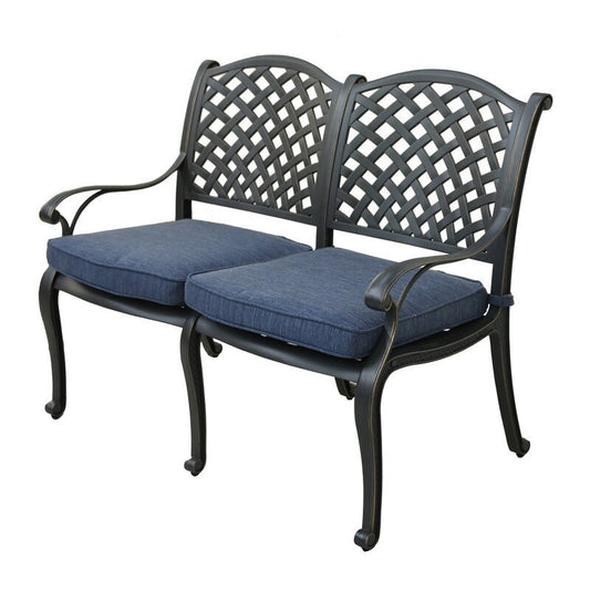 Garden Bench, Navy Blue