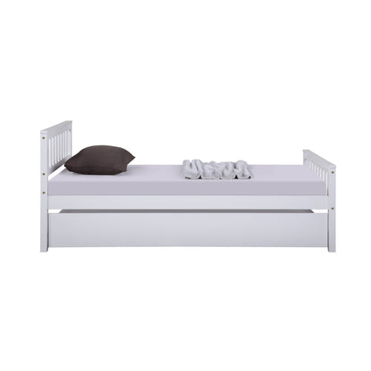 Twin Bed with Trundle, Platform Bed Frame with Headboard and Footboard, for Bedroom Small Living Space,No Box Spring Needed，Grey