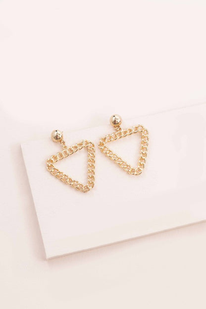 Triangle Chain Link Earrings