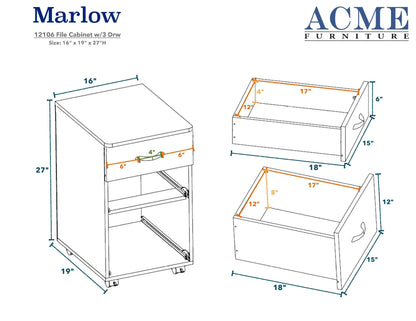 ACME Marlow File Cabinet in Espresso 12106