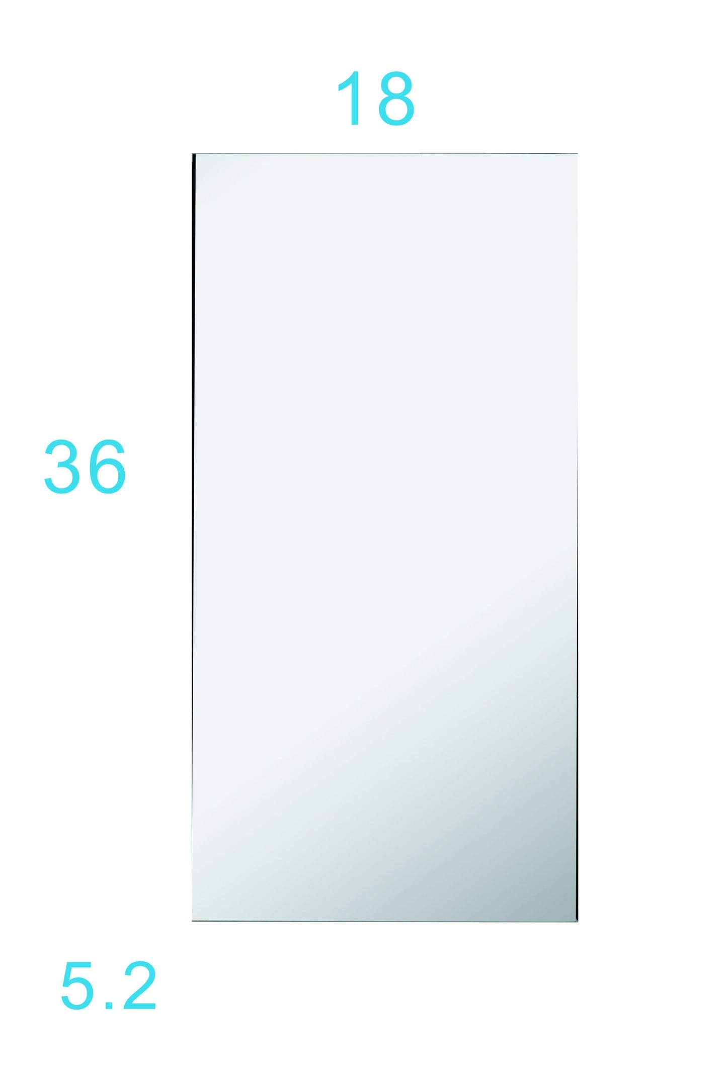 18 in. W x 36 in. H Single Door Recessed or Surface Mount Medicine Cabinet in