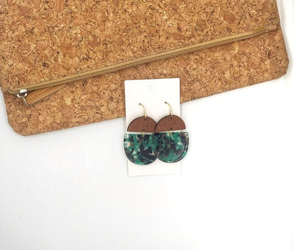 Jade Acrylic and Wood Deco Drops