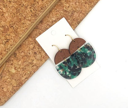 Jade Acrylic and Wood Deco Drops