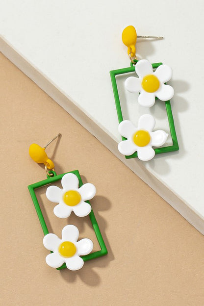 Daisy drop earrings